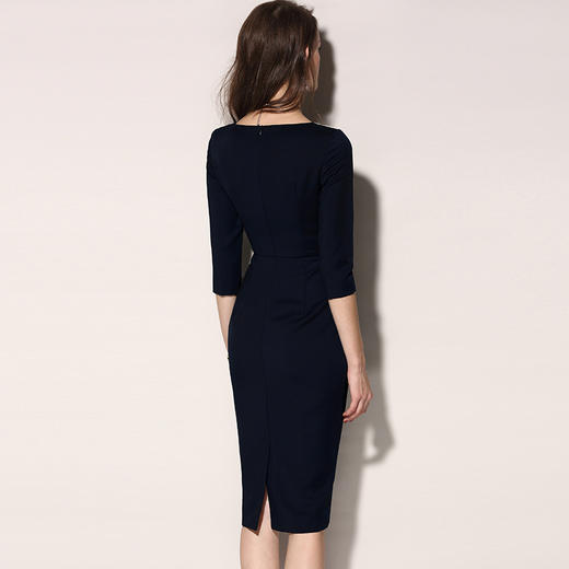 J8181975颈袖添香气质女神范包臀收腰显瘦修身OL面试职场装正装连衣裙J8181975 商品图2