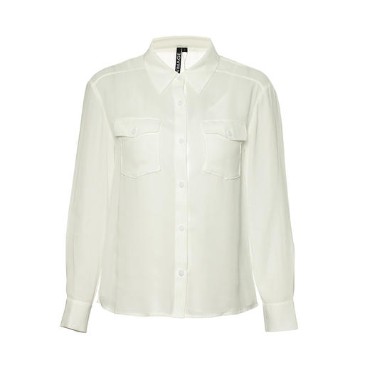 VIMAGE纬漫纪女装秋新品时尚透视吊带内衬垂感商务通勤衬衫V1209811 商品图3