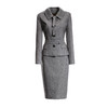 人字纹 灯罩款J7401815A颈袖添香职业装套装女装春秋季新款时尚商务正装小西装女套裙 商品缩略图4