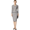 J8302944A颈袖添香气质OL时尚荷叶边正装职业装套裙套装女J8302944A 商品缩略图4