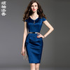 J6280074颈袖添香装新款时尚醋酸缎面礼服气质修身包臀职场连衣裙女J6280074 商品缩略图1