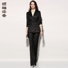 “巧克力”J81A2365颈袖添香春秋韩版时尚英伦正装职业套装女气质小西装套裤J81A2365 商品缩略图2