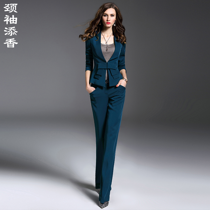 J6200937B颈袖添香时尚气质小西装工装套装职业装女韩版商务西服J6200937B