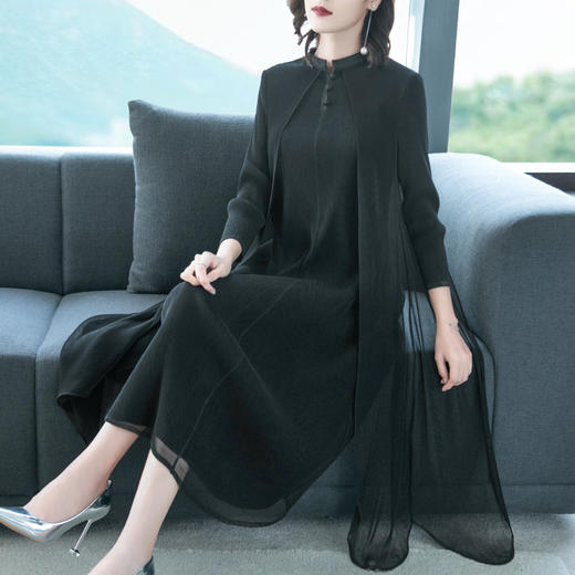 XM-J2206秋季新款胖mm遮肚字裙子 商品图4