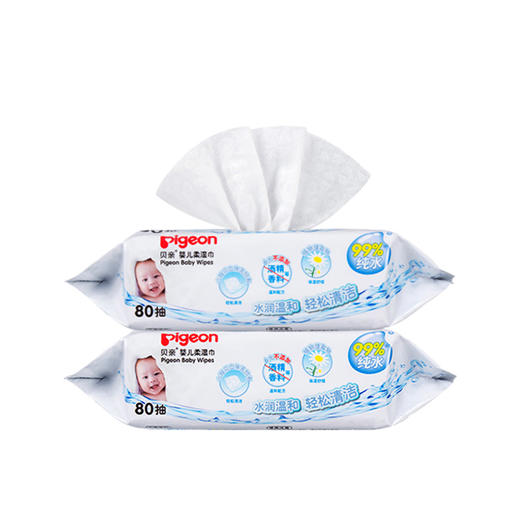 【一般贸易】贝亲湿巾婴儿柔湿巾屁屁湿巾80抽 KA36 商品图0