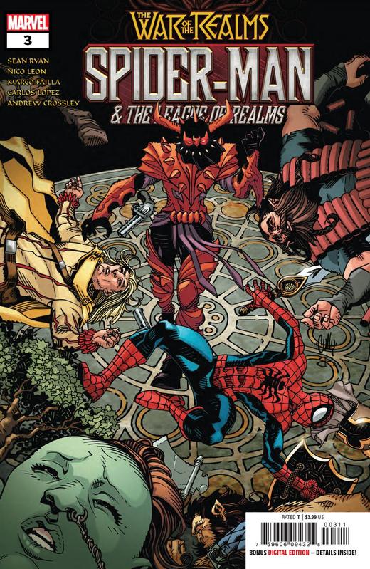 诸界之战 蜘蛛侠与诸界联盟 支线 War Of Realms Spider-Man & League Of Realms（2019）普封 商品图0