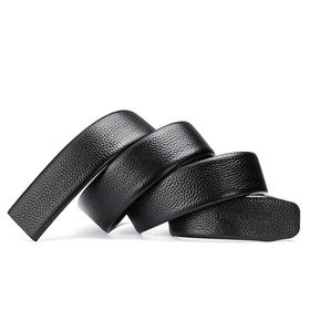 波斯丹顿（BOSTANTEN）男士皮带 头层牛皮无扣头皮带男士腰带无扣裤带自动扣带身 B4164071黑色