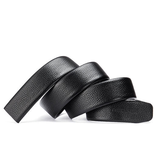 波斯丹顿（BOSTANTEN）男士皮带 头层牛皮无扣头皮带男士腰带无扣裤带自动扣带身 B4164071黑色 商品图0