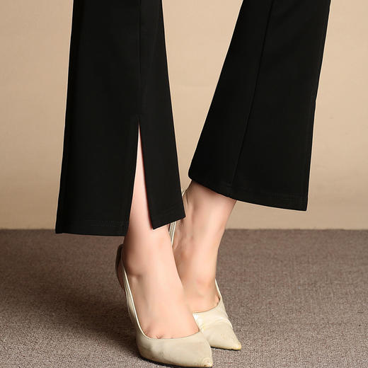 YSYY-QA112327727秋季新款韩版九分裤高腰黑色阔腿裤 商品图3