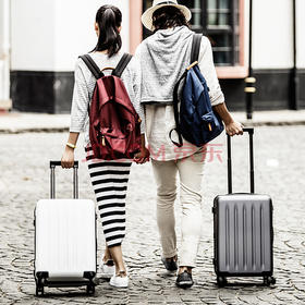 90分行李箱 PC旅行箱男女 静音万向轮拉杆箱多瑙河 20英寸登机箱 星空灰