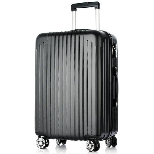 梵地亚（Vantiiear）万向轮拉杆箱耐磨抗摔24英寸旅行箱男女行李箱登机箱 黑色 商品图0