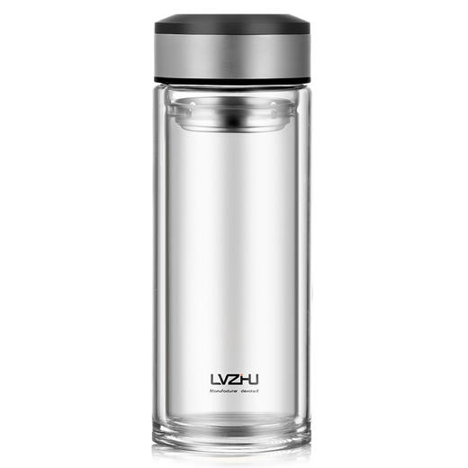 绿珠lvzhu 玻璃杯双层500ml 创意便携商务男女士大容量 茶水分离过滤办公泡茶水杯子B680 商品图5
