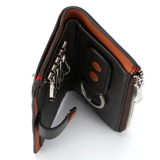 【会员价：148.27】Samsonite/新秀丽男士钥匙包多功能牛皮时尚钥匙扣钱包 TK7 咖啡色/黄棕色 商品图4