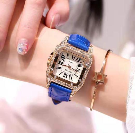 【女士手表】。新款时尚腕表简约方形潮流女式表水钻石英表小巧学生女士手表 商品图1