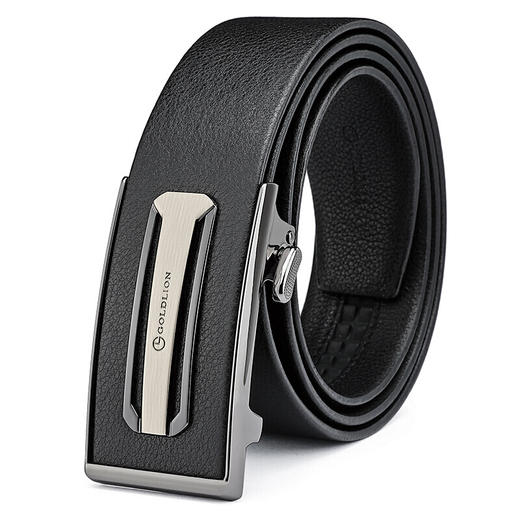 金利来（Goldlion)男士皮带自动扣礼盒简约腰带 男款时尚头层牛皮内扣裤带  MPC81062-2191  110-120CM 礼物送男友 商品图2