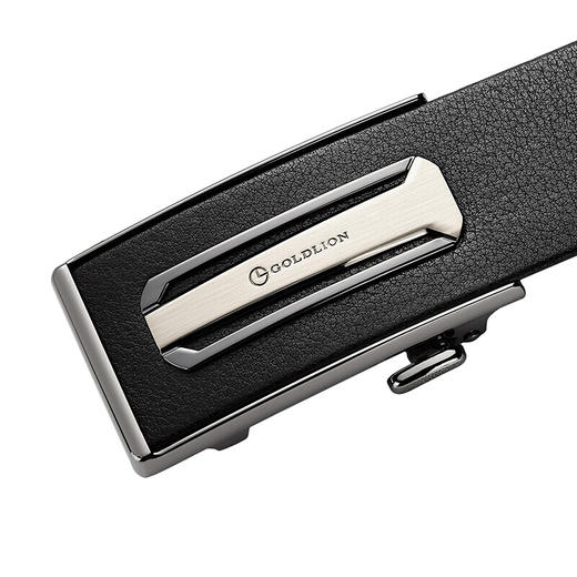 金利来（Goldlion)男士皮带自动扣礼盒简约腰带 男款时尚头层牛皮内扣裤带  MPC81062-2191  110-120CM 礼物送男友 商品图5