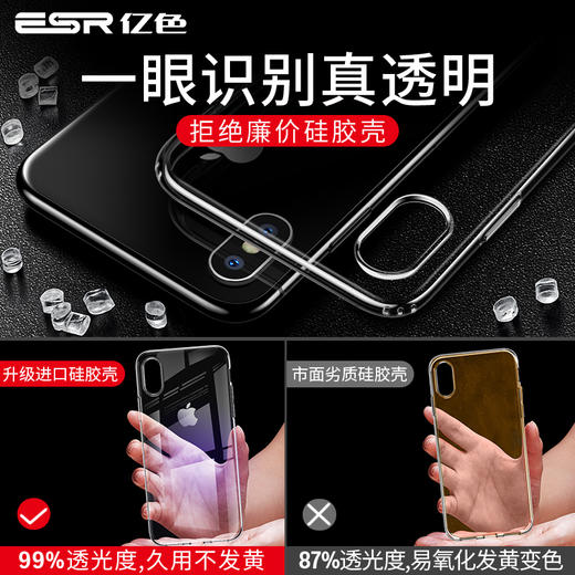 亿色(ESR) 苹果x/xs手机壳iPhonex/xs保护套 透明全包防摔硅胶软壳超薄男女款 抖音同款 零感-白 商品图1