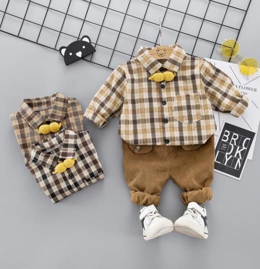 【童装】新款婴儿衬衫格子 商品图0
