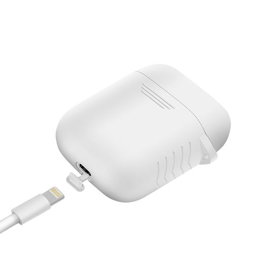 BUBM airpods保护套苹果蓝牙无线耳机盒防丢挂绳防尘防摔收纳创意硅胶软壳包 魔幻黑 商品图3