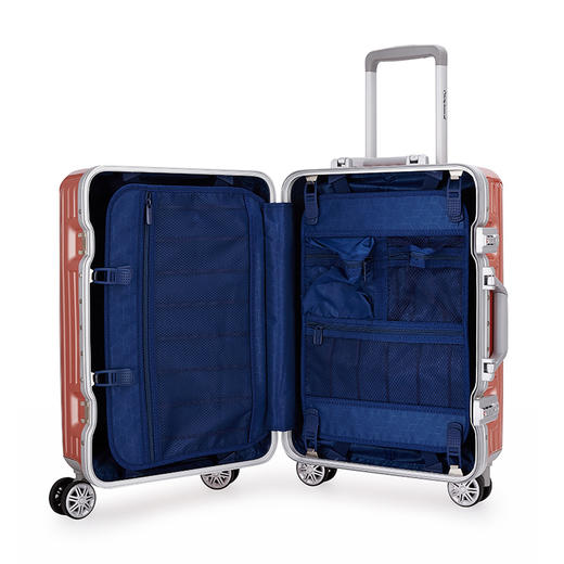 外交官（Diplomat）镜面箱子铝框拉杆箱万向轮行李箱男女旅行箱密码箱TC-9032 玫瑰金 20英寸 商品图5