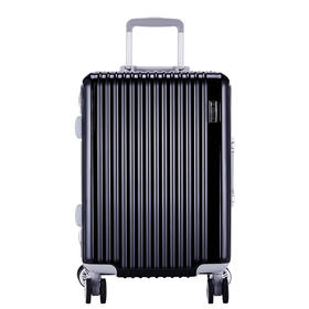 外交官（Diplomat）镜面箱子铝框拉杆箱万向轮行李箱男女旅行箱密码箱TC-9033 黑色 25英寸
