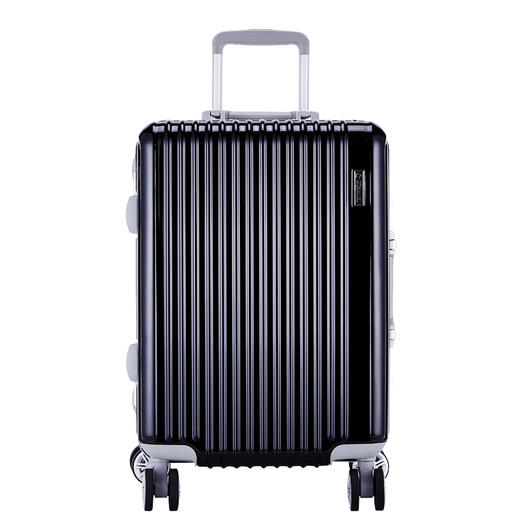 外交官（Diplomat）镜面箱子铝框拉杆箱万向轮行李箱男女旅行箱密码箱TC-9033 黑色 25英寸 商品图0