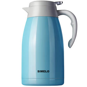 SIMELO （施美乐）保温壶2.0L 印象京都系列304不锈钢真空保温瓶暖壶大容量保温杯 平安蓝色