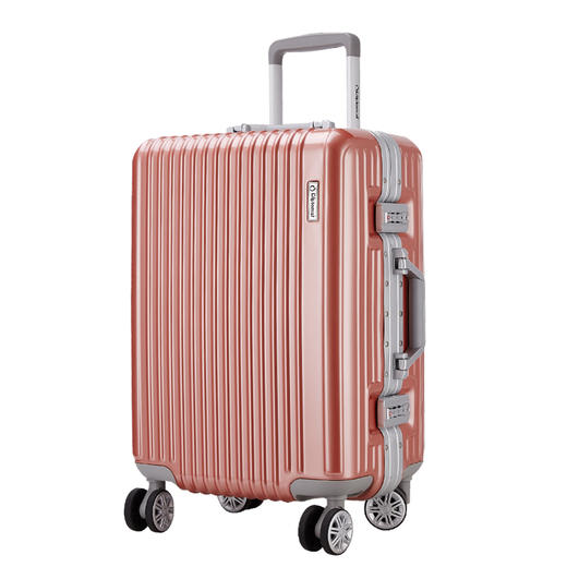 外交官（Diplomat）镜面箱子铝框拉杆箱万向轮行李箱男女旅行箱密码箱TC-9032 玫瑰金 20英寸 商品图1