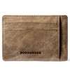 【会员价：44.27】波斯丹顿（BOSTANTEN）卡包名片夹 头层牛皮轻薄复古驾驶证皮套银行卡套迷你钱夹小钱包男女 B7162021卡其色 商品缩略图0