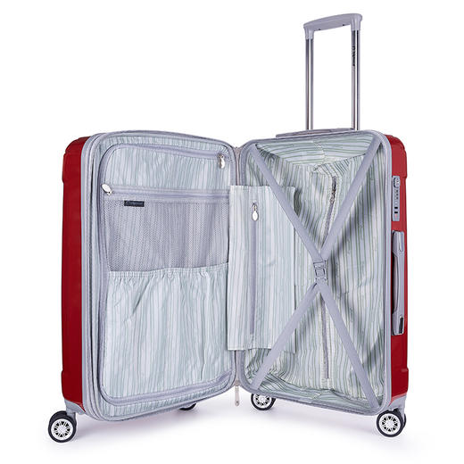 外交官（Diplomat）镜面扩充层箱子登机箱行李箱男女旅行箱万向轮拉杆箱密码箱TC-6012 20英寸 红色 商品图5