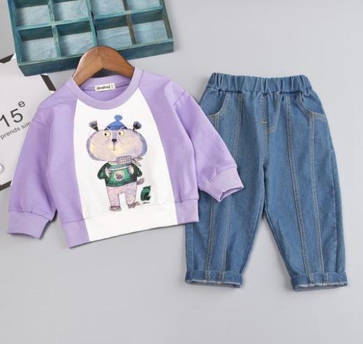 【童装】。韩版秋款小童宝宝长袖两件套 商品图1