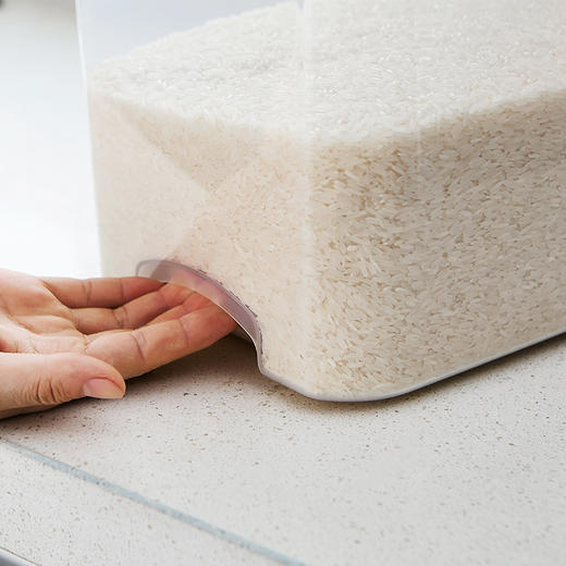 捷扣JEKO 密封米桶大容量25斤家用厨房透明米箱防虫米缸密封罐大米面粉粮食密封收纳盒塑料储物罐SWB-5488 商品图3