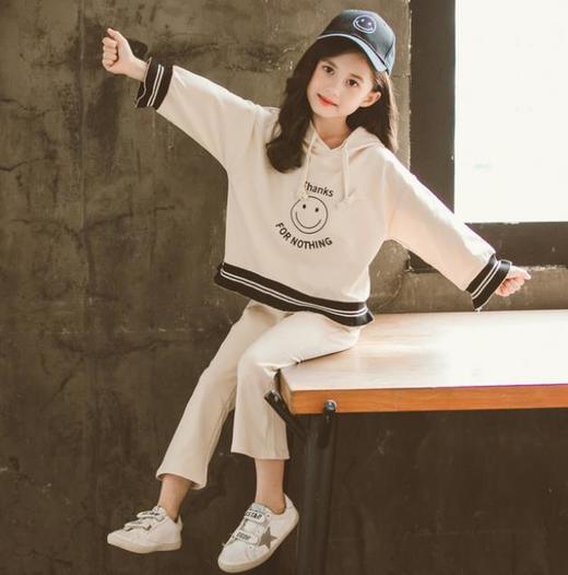 【童装】。秋季新款韩版儿童中大童女孩运动休闲两件套 商品图0