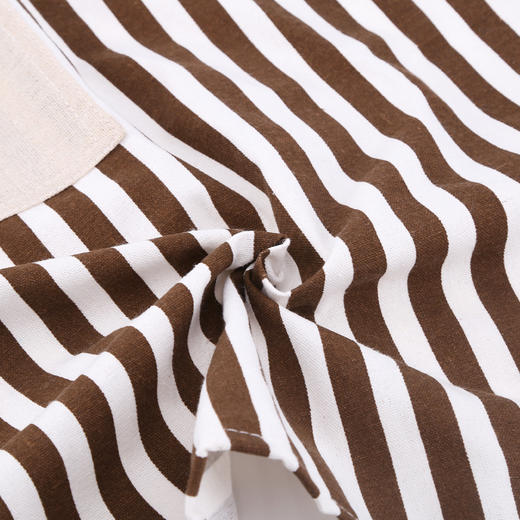 RED利得 围裙棉麻无袖家居厨房条纹时尚围裙烘焙围裙 商品图5