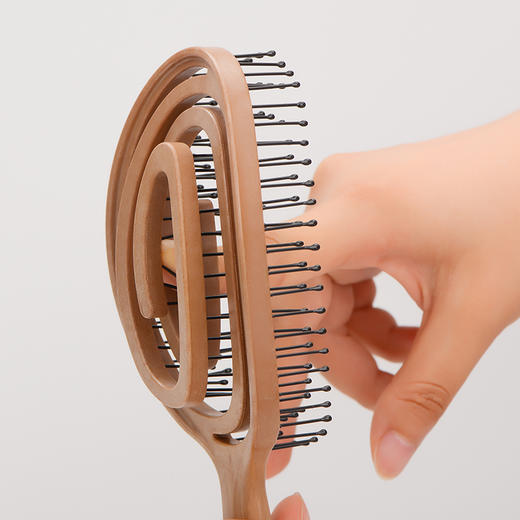 韩国Yao木纹色【椭圆款】【方款】按摩梳梳子 商品图1