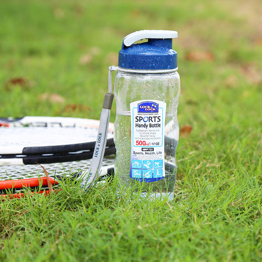 乐扣乐扣LOCK&LOCK便携式提绳防漏塑料运动水杯手提式塑料壶 500ML透明 HPP721 商品图0