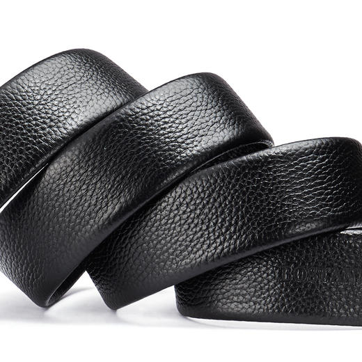 波斯丹顿（BOSTANTEN）男士皮带 头层牛皮无扣头皮带男士腰带无扣裤带自动扣带身 B4164071黑色 商品图4