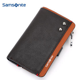 【会员价：148.27】Samsonite/新秀丽男士钥匙包多功能牛皮时尚钥匙扣钱包 TK7 咖啡色/黄棕色