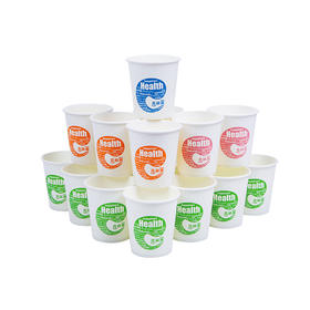 克林莱一次性纸杯100只装 多彩纸杯 200ml CP-2