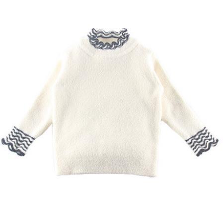【童装】秋冬韩版水貂绒圆领套头毛衣 商品图2