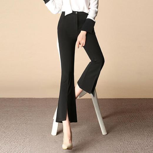YSYY-QA112327727秋季新款韩版九分裤高腰黑色阔腿裤 商品图1