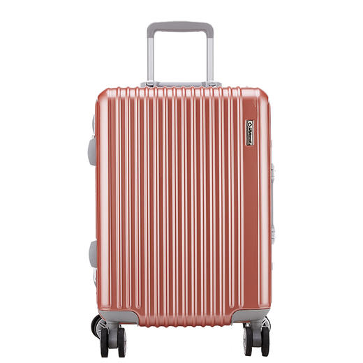 外交官（Diplomat）镜面箱子铝框拉杆箱万向轮行李箱男女旅行箱密码箱TC-9032 玫瑰金 20英寸 商品图0