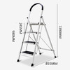奥鹏家用梯子四步折叠梯子加厚钢管铁梯宽踏板人字梯单侧工程梯 AP1264 商品缩略图0