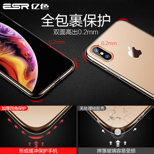 亿色(ESR) 苹果x/xs手机壳iPhonex/xs保护套 透明全包防摔硅胶软壳超薄男女款 抖音同款 零感-白 商品图4