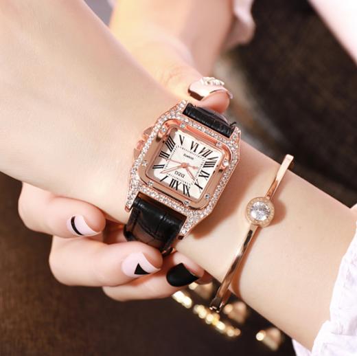 【女士手表】。新款时尚腕表简约方形潮流女式表水钻石英表小巧学生女士手表 商品图3