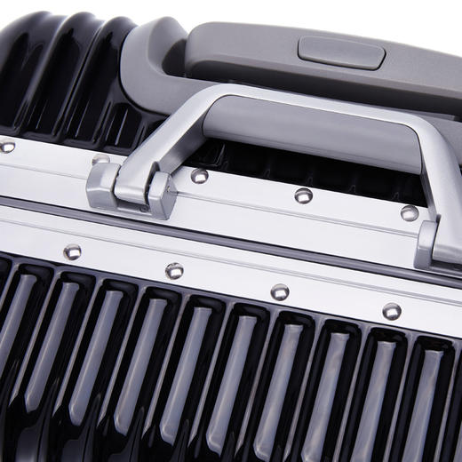 【会员价：616.80】外交官（Diplomat）镜面箱子铝框拉杆箱万向轮登机箱行李箱男女旅行箱密码箱TC-9032 黑色 20英寸 商品图2