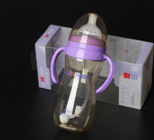 【奶瓶】*婴幼儿PPSU宽口径防滑磨砂握把自动奶瓶 商品图0