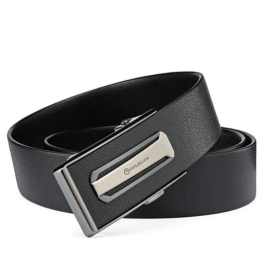 金利来（Goldlion)男士皮带自动扣礼盒简约腰带 男款时尚头层牛皮内扣裤带  MPC81062-2191  110-120CM 礼物送男友 商品图3