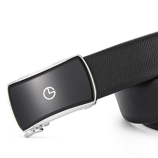 金利来（Goldlion)男士钱包皮带礼盒套装 牛皮自动扣皮带 横款钱包 LHC011 黑 商品图5