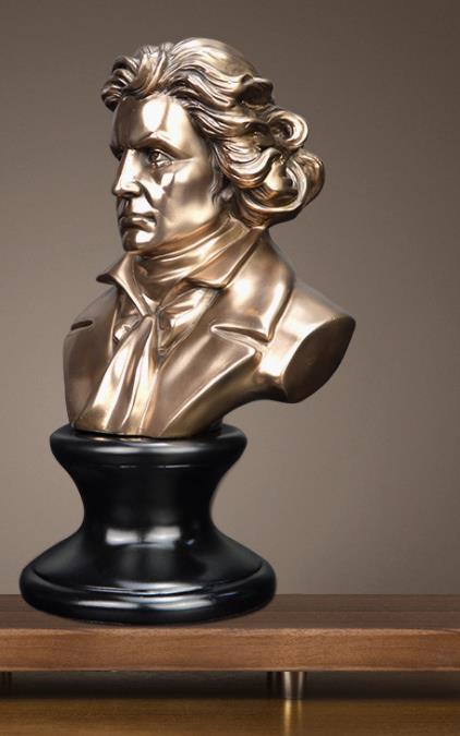 装饰品雕塑铸铜贝多芬头像摆件